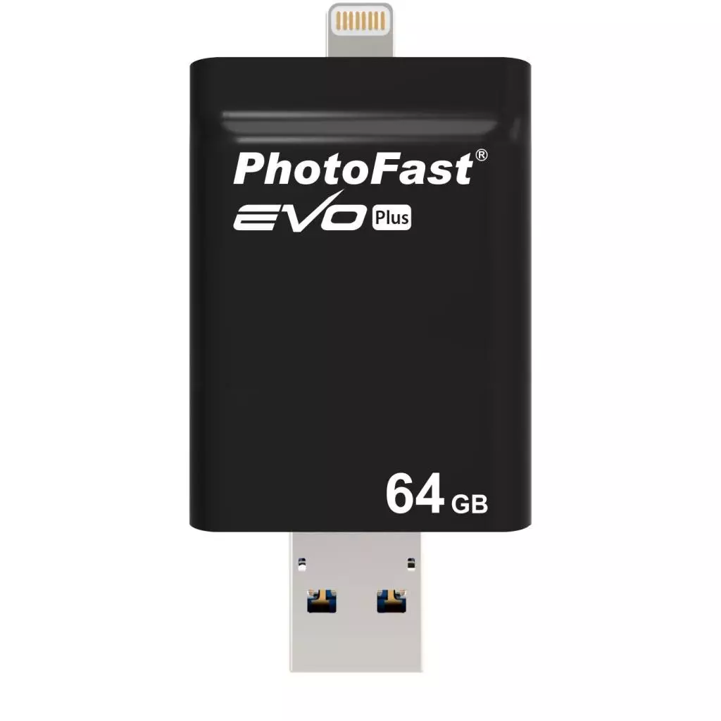 USB флеш накопитель PhotoFast 64GB i-Flashdrive EVO Plus Black USB3.0-microUSB/Lightning (EVOPLUS64GBU3) - 7 USB флеш накопитель PhotoFast 64GB i-Flashdrive EVO Plus Black USB3.0-microUSB/Lightning (EVOPLUS64GBU3) - 7