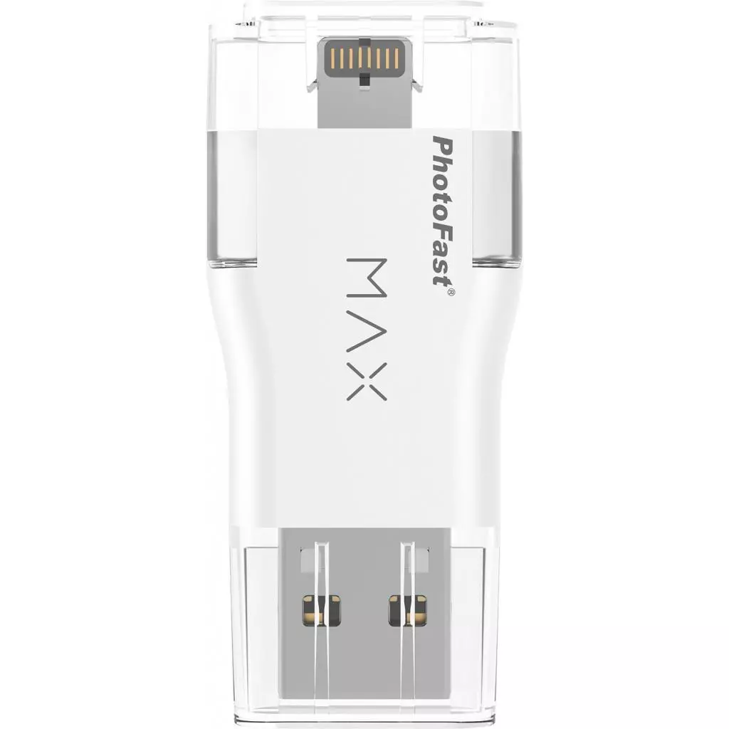 USB флеш накопитель PhotoFast 128GB i-Flashdrive Max Gen2 U3 White USB 3.0 - Lightning (IFDMAXG2128GB) - 1