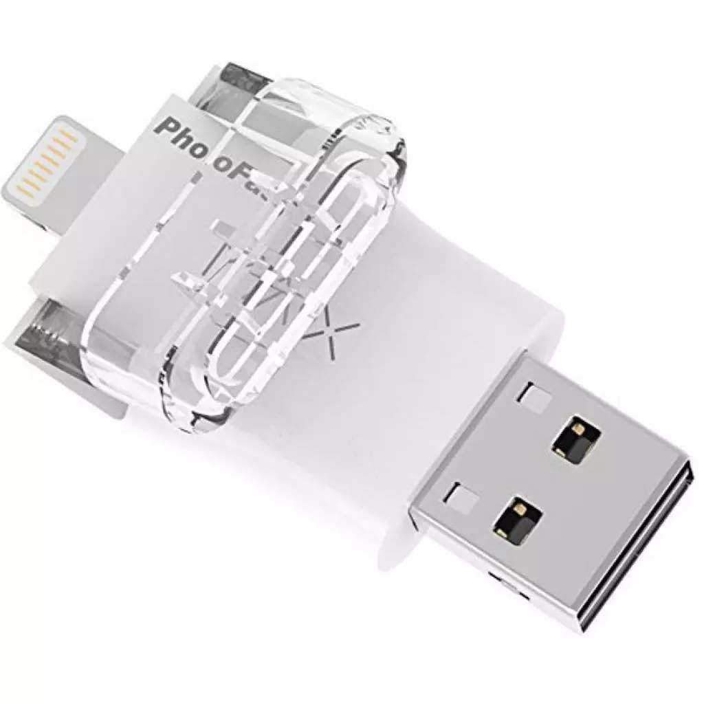 USB флеш накопитель PhotoFast 128GB i-Flashdrive Max Gen2 U3 White USB 3.0 - Lightning (IFDMAXG2128GB) - 5