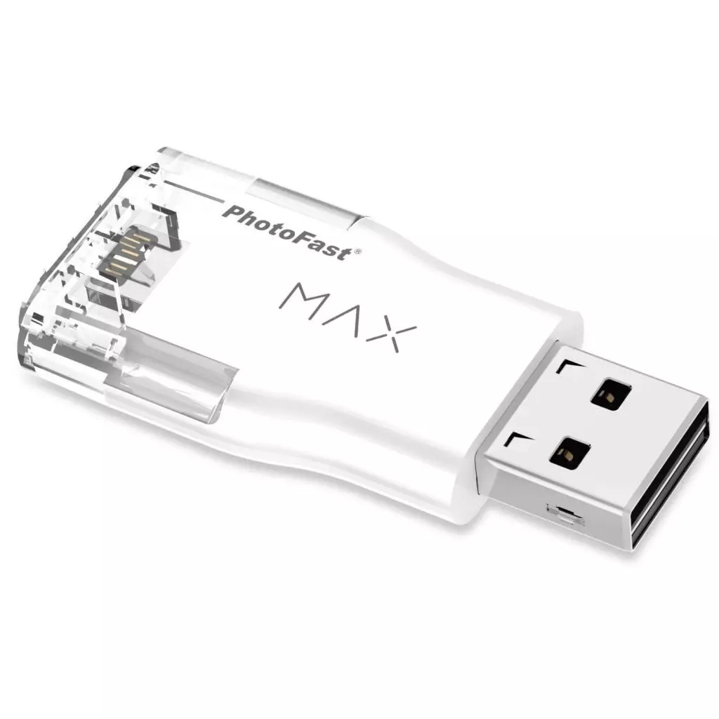 USB флеш накопитель PhotoFast 128GB i-Flashdrive Max Gen2 U3 White USB 3.0 - Lightning (IFDMAXG2128GB) - 6