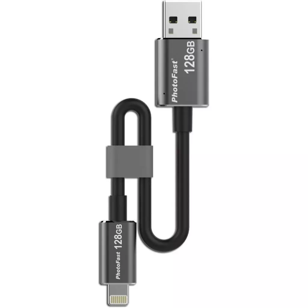 USB флеш накопитель PhotoFast 128GB MemoriesCable Black USB 3.0 - Lightning (CABLEU3-128GB) - 2 USB флеш накопитель PhotoFast 128GB MemoriesCable Black USB 3.0 - Lightning (CABLEU3-128GB) - 2