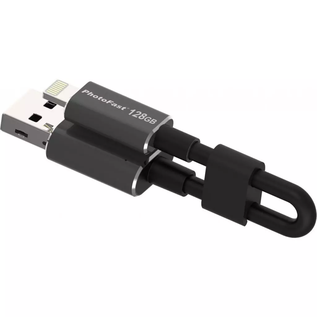 USB флеш накопитель PhotoFast 128GB MemoriesCable Black USB 3.0 - Lightning (CABLEU3-128GB)