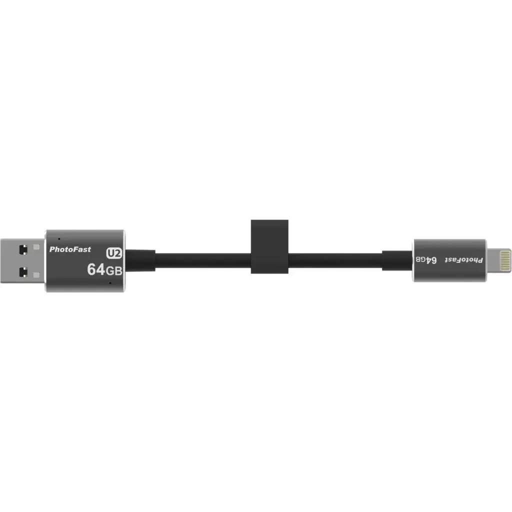 USB флеш накопитель PhotoFast 64GB MemoriesCable Black USB 3.0 - Lightning (CABLEU3-64GB) - 4 USB флеш накопитель PhotoFast 64GB MemoriesCable Black USB 3.0 - Lightning (CABLEU3-64GB) - 4