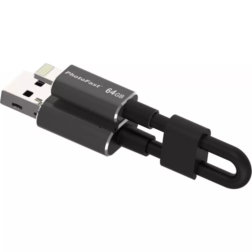 USB флеш накопитель PhotoFast 64GB MemoriesCable Black USB 3.0 - Lightning (CABLEU3-64GB) - 5 USB флеш накопитель PhotoFast 64GB MemoriesCable Black USB 3.0 - Lightning (CABLEU3-64GB) - 5
