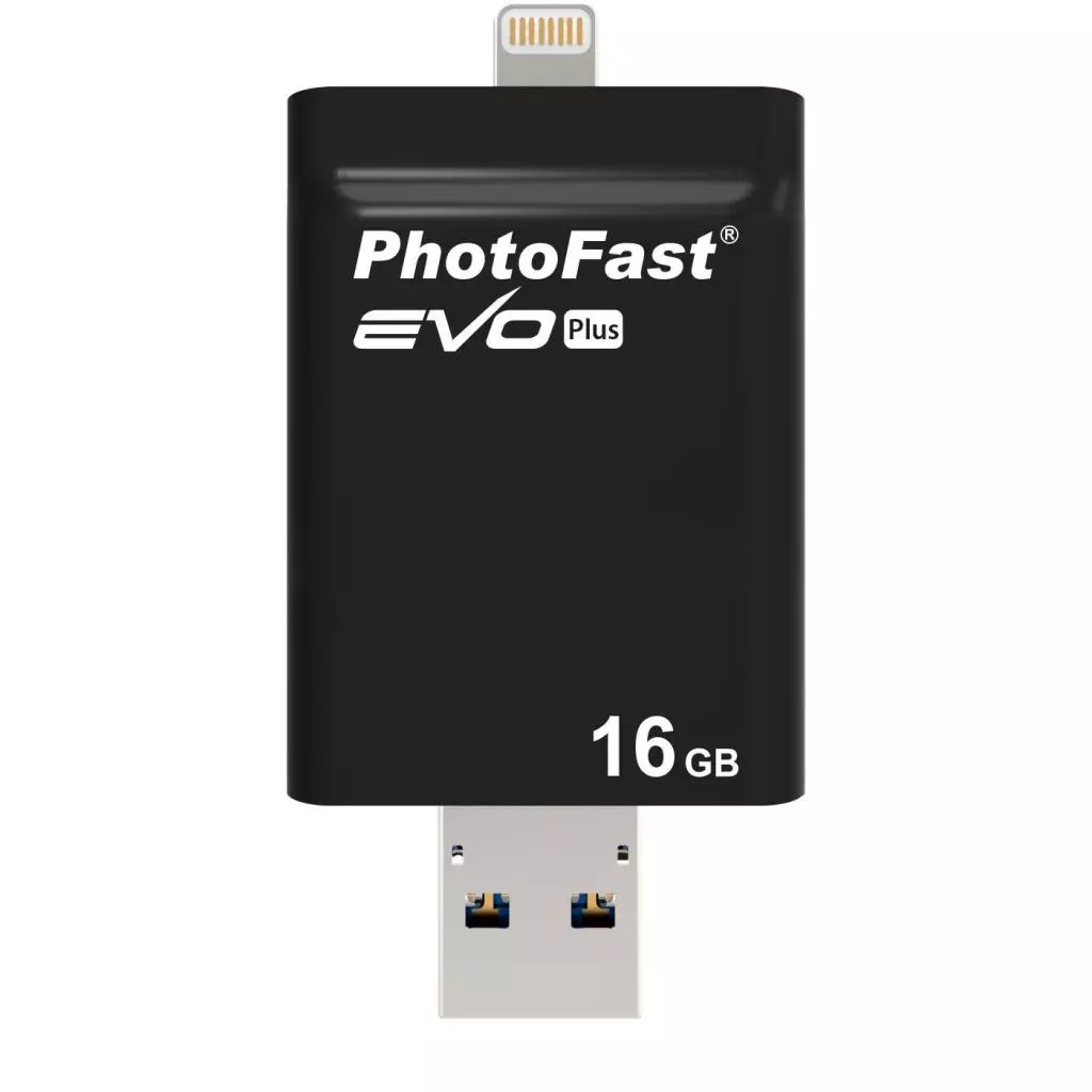 USB флеш накопитель PhotoFast 16GB i-FlashDrive EVO Plus Black USB- 3.0microUSB/Lightning (EVOPLUS16GB) - 2 USB флеш накопитель PhotoFast 16GB i-FlashDrive EVO Plus Black USB- 3.0microUSB/Lightning (EVOPLUS16GB) - 2
