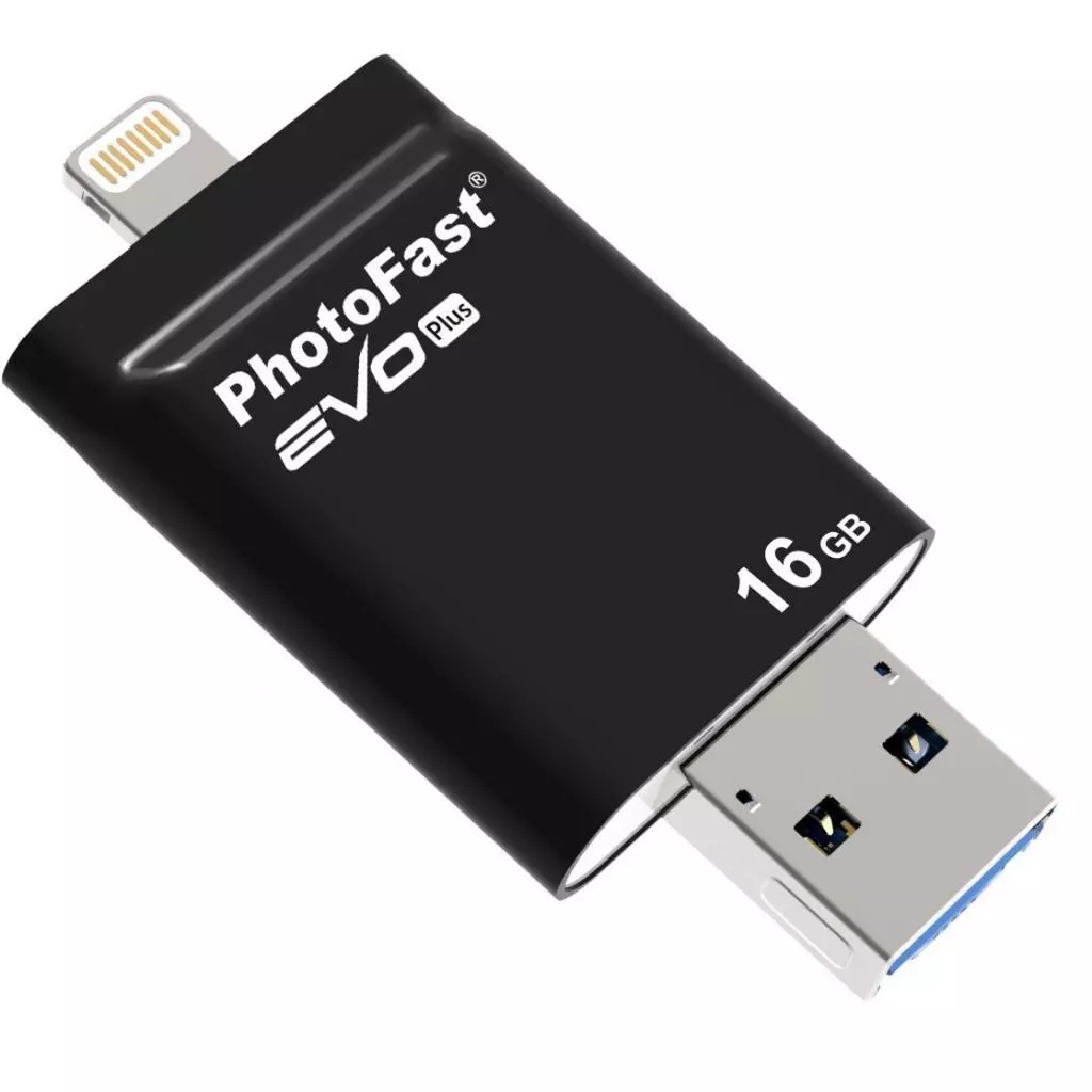 USB флеш накопитель PhotoFast 16GB i-FlashDrive EVO Plus Black USB- 3.0microUSB/Lightning (EVOPLUS16GB) - 6 USB флеш накопитель PhotoFast 16GB i-FlashDrive EVO Plus Black USB- 3.0microUSB/Lightning (EVOPLUS16GB) - 6