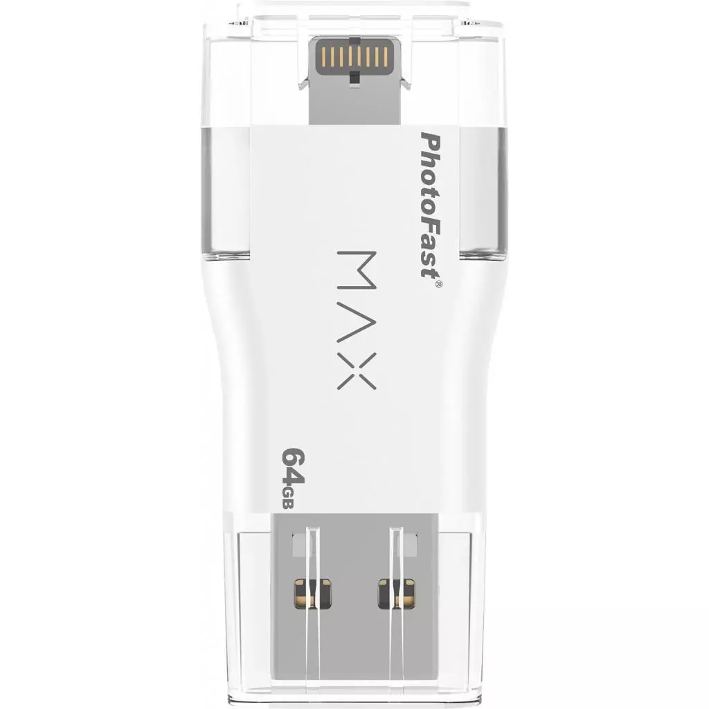 USB флеш накопитель PhotoFast 64GB i-Flashdrive MAX White USB/Lightning (IFDMAX64GB) - 1 USB флеш накопитель PhotoFast 64GB i-Flashdrive MAX White USB/Lightning (IFDMAX64GB) - 1