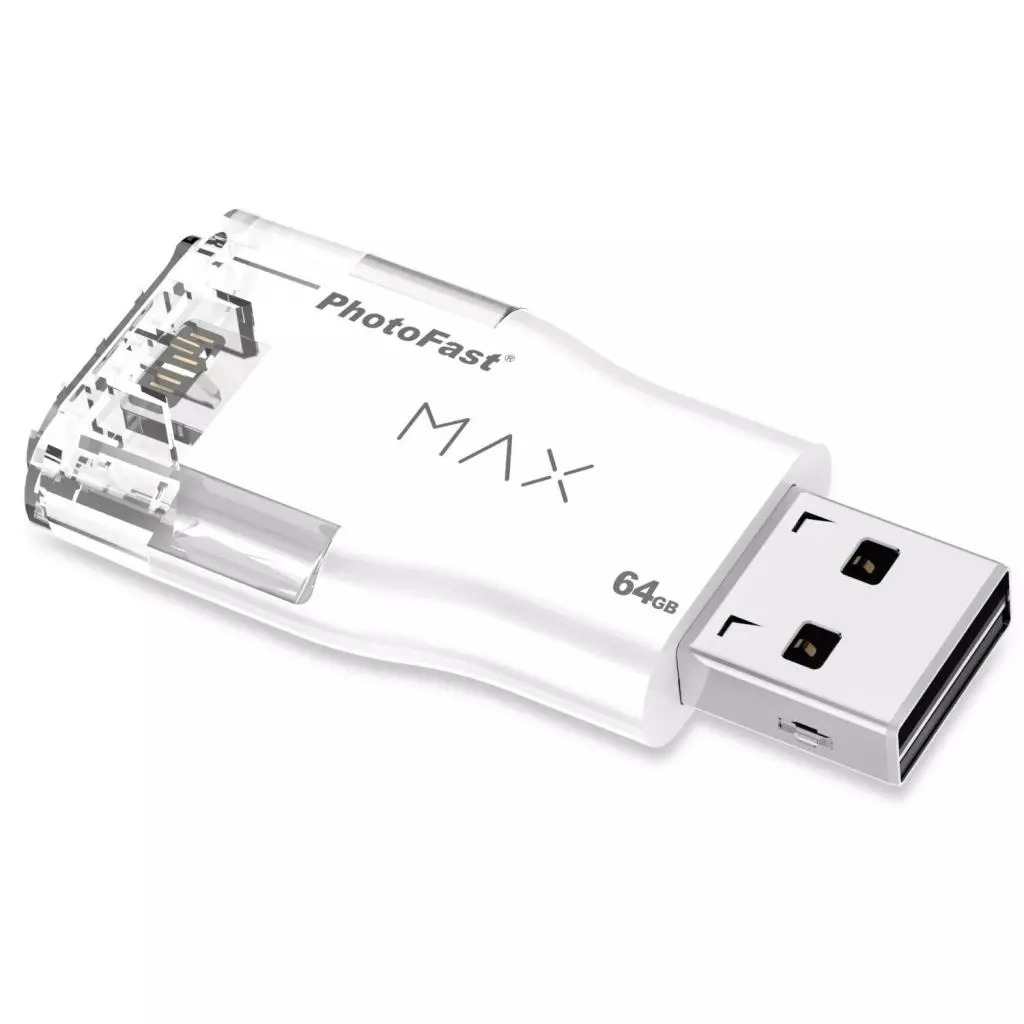 USB флеш накопитель PhotoFast 64GB i-Flashdrive MAX White USB/Lightning (IFDMAX64GB) - 7 USB флеш накопитель PhotoFast 64GB i-Flashdrive MAX White USB/Lightning (IFDMAX64GB) - 7