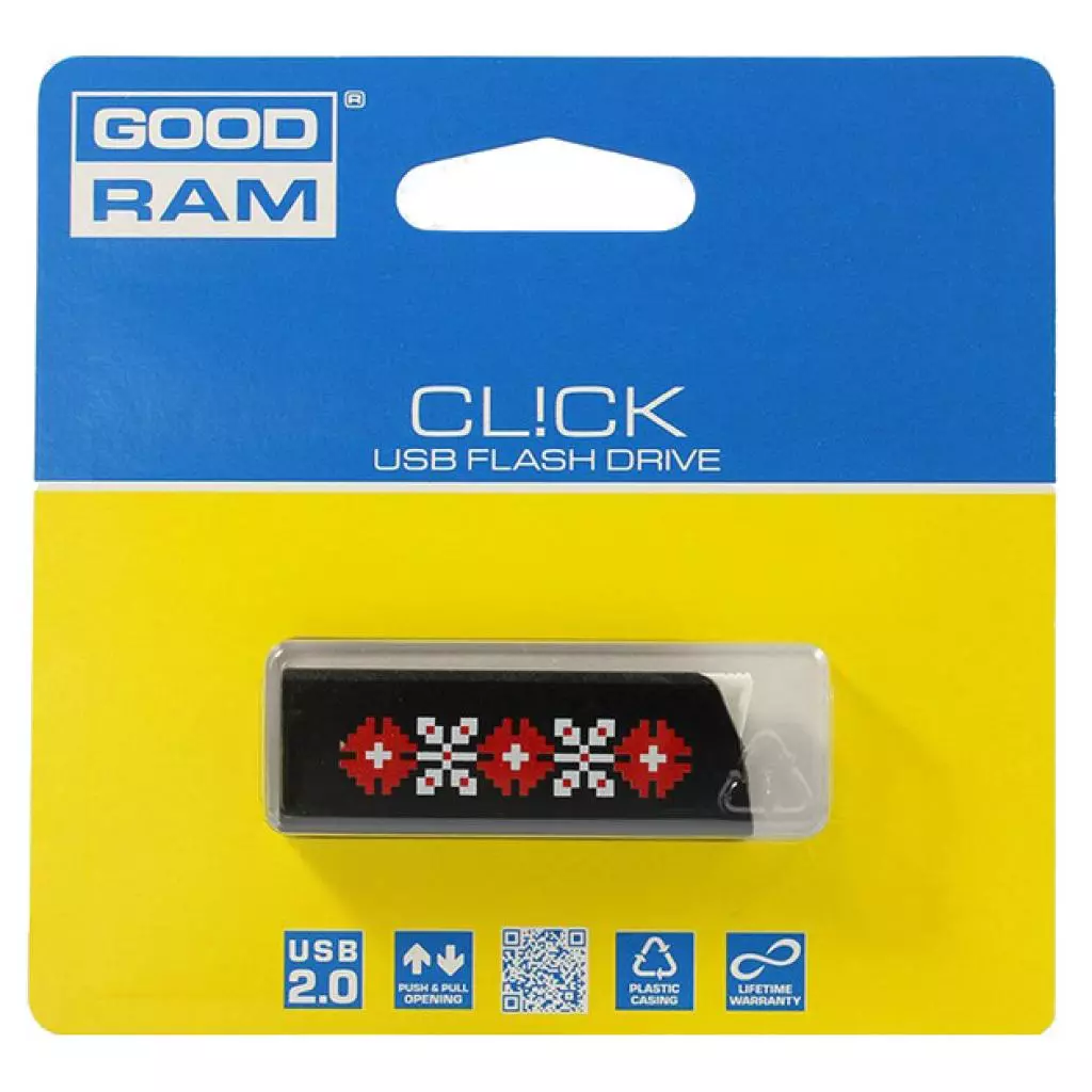 USB флеш накопитель Goodram 32GB CL!CK UKRAINE Black USB 2.0 (UCL2-0320K0R11-L) - 1 USB флеш накопитель Goodram 32GB CL!CK UKRAINE Black USB 2.0 (UCL2-0320K0R11-L) - 1