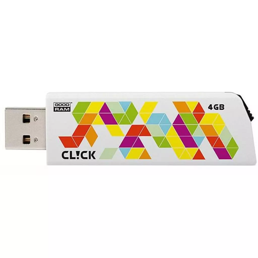 USB флеш накопитель Goodram 4GB Cl!ck White USB 2.0 (PD4GH2GRCLWR9) - 1 USB флеш накопитель Goodram 4GB Cl!ck White USB 2.0 (PD4GH2GRCLWR9) - 1