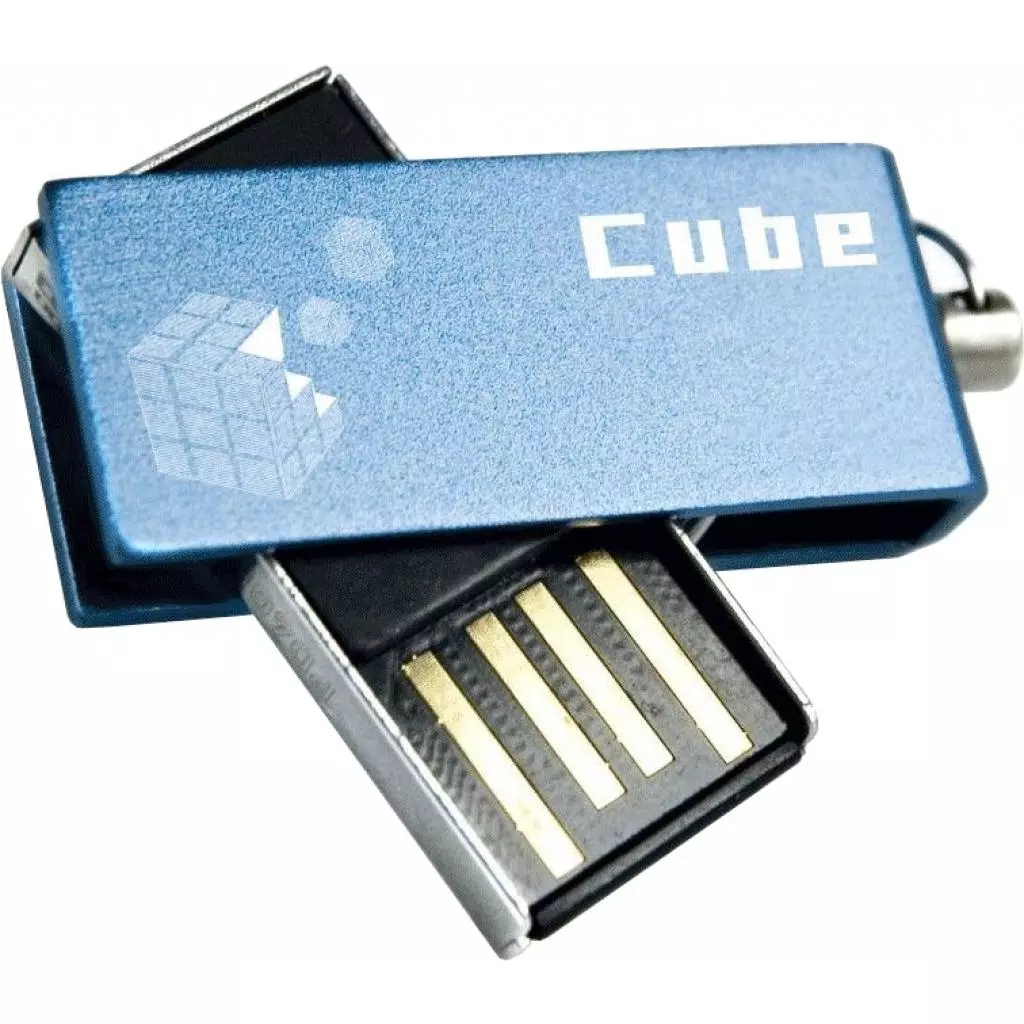 USB флеш накопитель Goodram 4GB Cube Blue USB 2.0 (PD4GH2GRCUBR9) - 1