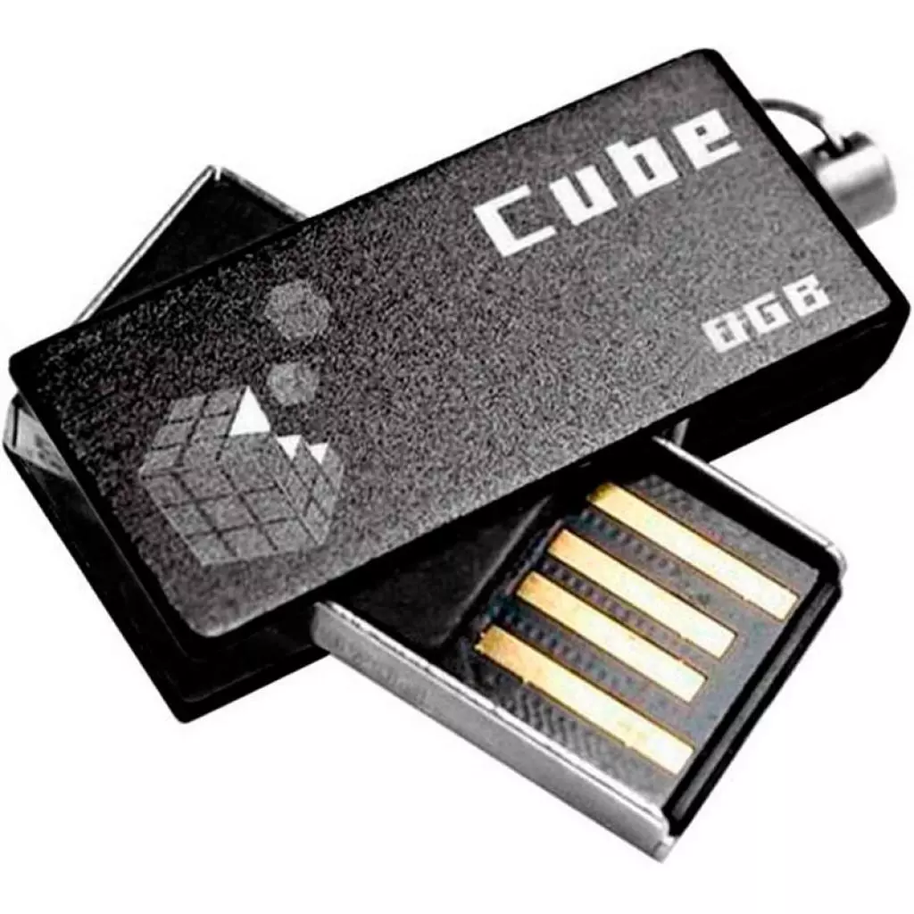 USB флеш накопитель Goodram 8GB Cube Black USB 2.0 (PD8GH2GRCUKR9)