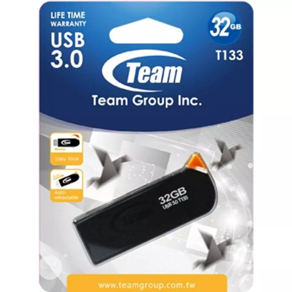 USB флеш накопитель Team 32GB T133 Black USB 3.0 (TT13332GB01) - 2 USB флеш накопитель Team 32GB T133 Black USB 3.0 (TT13332GB01) - 2