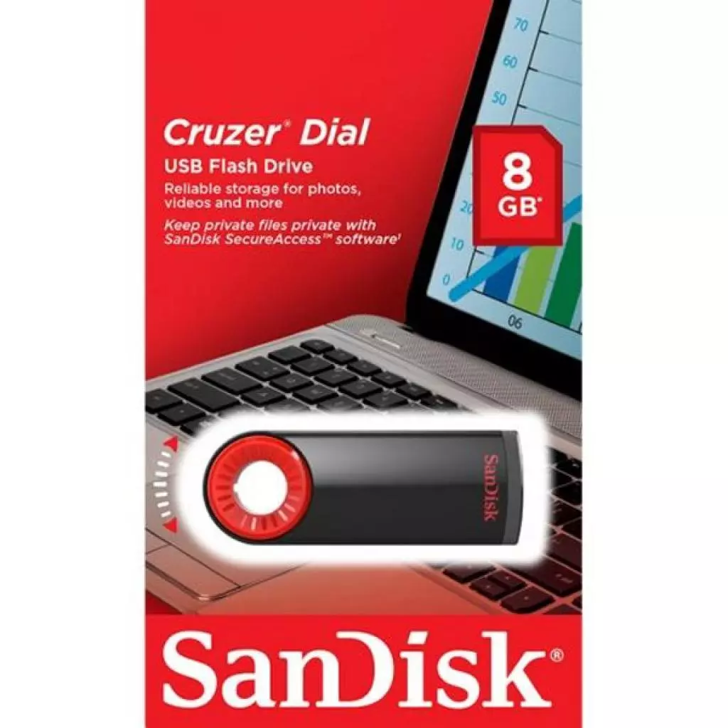 USB флеш накопитель SanDisk 8GB Cruzer Dial USB 2.0 (SDCZ57-008G-B35) - 5 USB флеш накопитель SanDisk 8GB Cruzer Dial USB 2.0 (SDCZ57-008G-B35) - 5