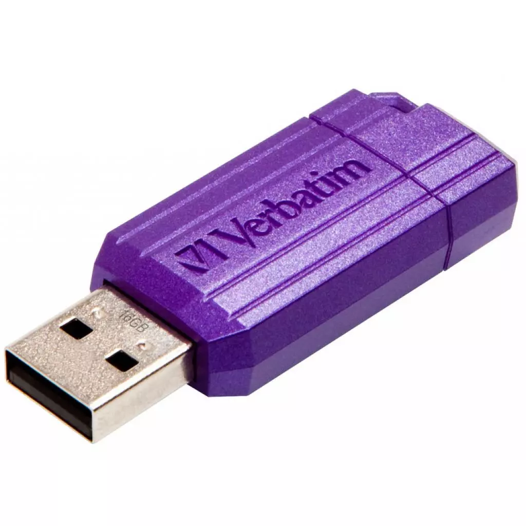USB флеш накопитель Verbatim 16GB Store 'n' Go PinStripe Violet USB 2.0 (49058) - 3