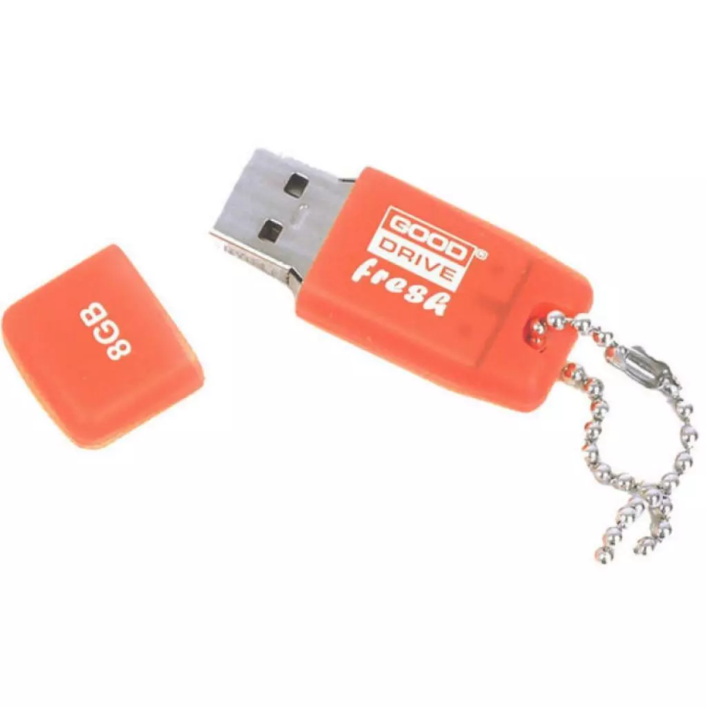USB флеш накопитель Goodram 8GB Standart Fresh Orange Flavour USB 2.0 (UFR2-0080O0R11) - 1 USB флеш накопитель Goodram 8GB Standart Fresh Orange Flavour USB 2.0 (UFR2-0080O0R11) - 1