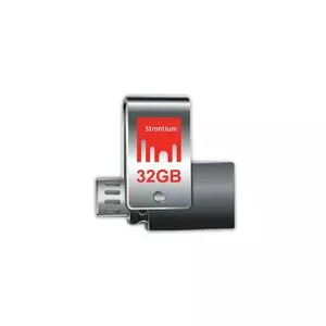 USB флеш накопитель Strontium Flash 32GB Nitro Plus Silver OTG USB 3.0 (SR32GSLOTG1Z)