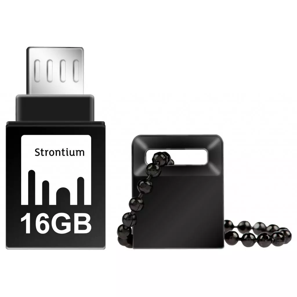 USB флеш накопитель Strontium Flash 16GB Nitro Silver OTG USB 3.0 (SR16GBBOTG2Z) - 1 USB флеш накопитель Strontium Flash 16GB Nitro Silver OTG USB 3.0 (SR16GBBOTG2Z) - 1