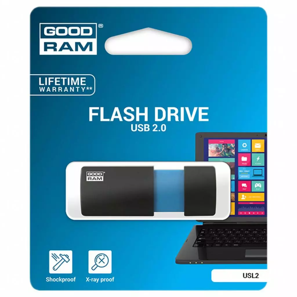 USB флеш накопитель Goodram 16GB USL2 Black USB 2.0 (USL2-0160K0R11) - 3
