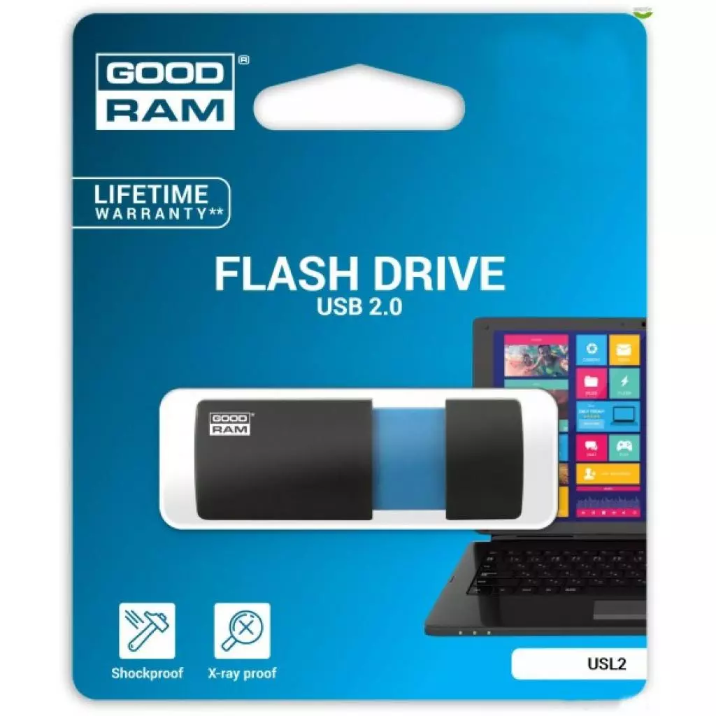 USB флеш накопитель Goodram 8GB USL2 Black USB 2.0 (USL2-0080K0R11) - 2 USB флеш накопитель Goodram 8GB USL2 Black USB 2.0 (USL2-0080K0R11) - 2