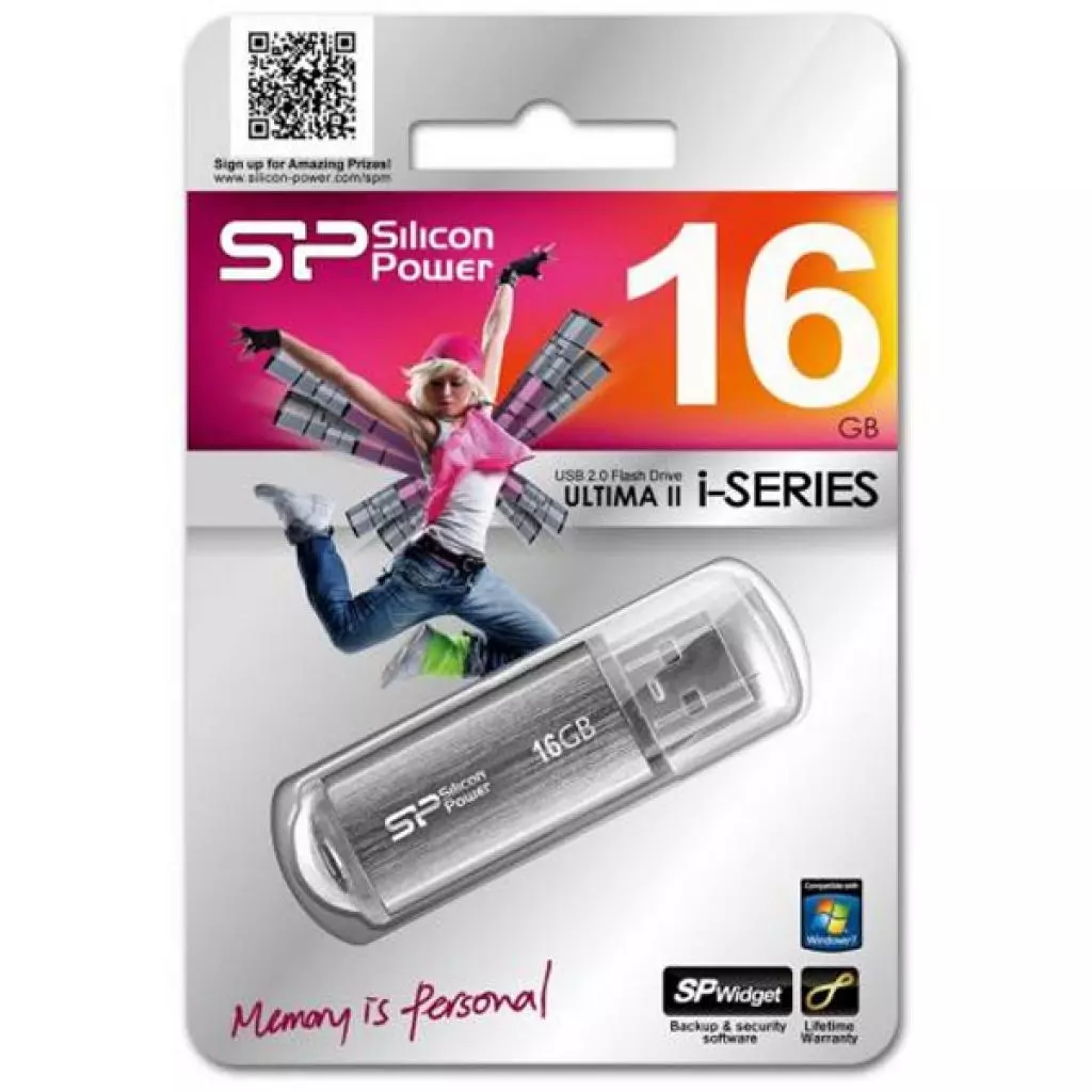 USB флеш накопитель Silicon Power 16GB Ultima II I-Series Silver USB 2.0 (SP016GBUF2M01N1S) - 6