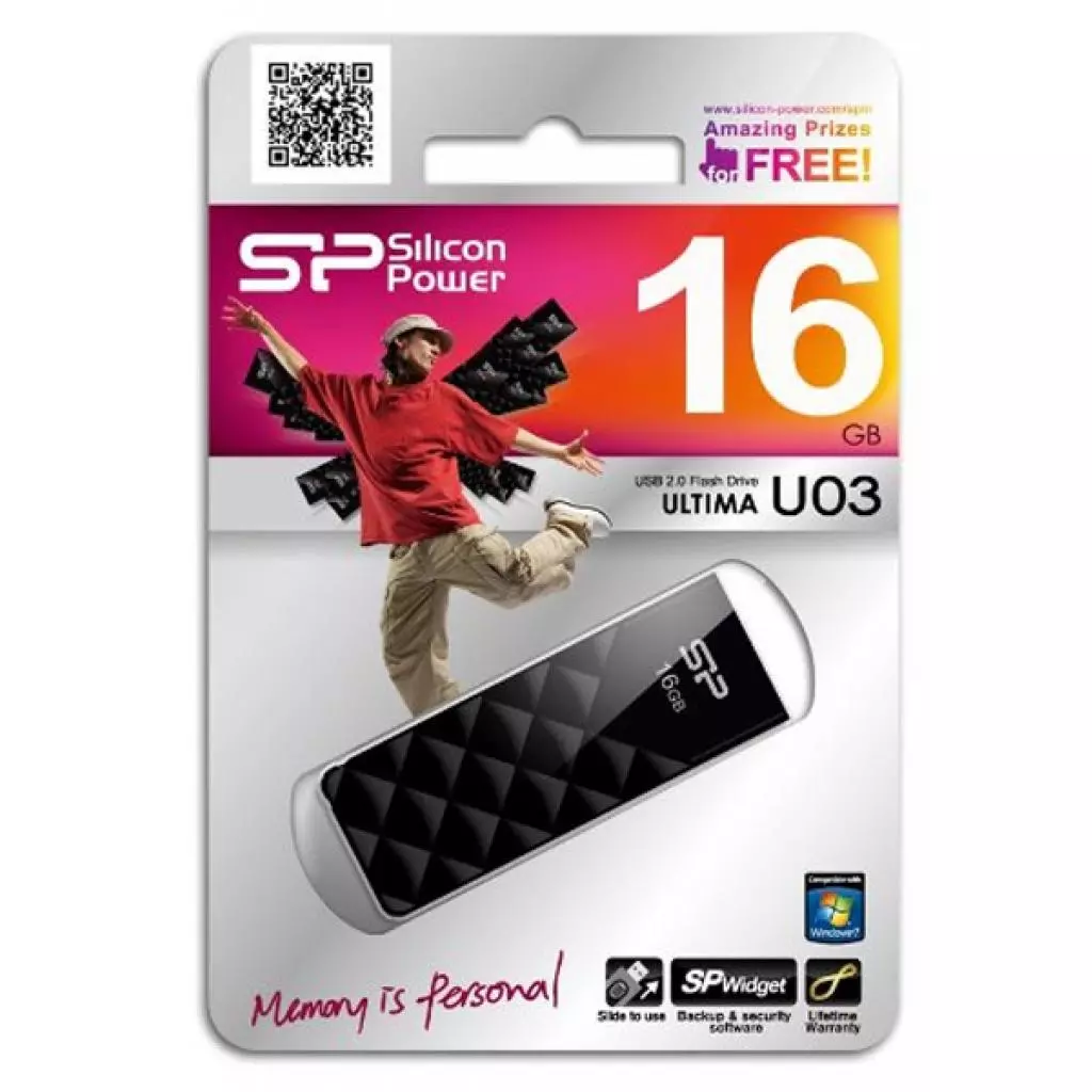 USB флеш накопитель Silicon Power 16GB Ultima U03 Black USB 2.0 (SP016GBUF2U03N1K) - 2 USB флеш накопитель Silicon Power 16GB Ultima U03 Black USB 2.0 (SP016GBUF2U03N1K) - 2