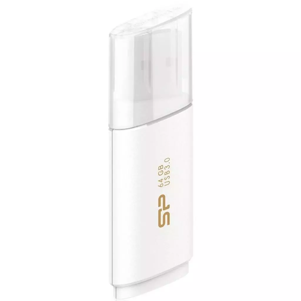 USB флеш накопитель Silicon Power 64GB Blaze B06 White USB 3.0 (SP064GBUF3B06V1W) - 2