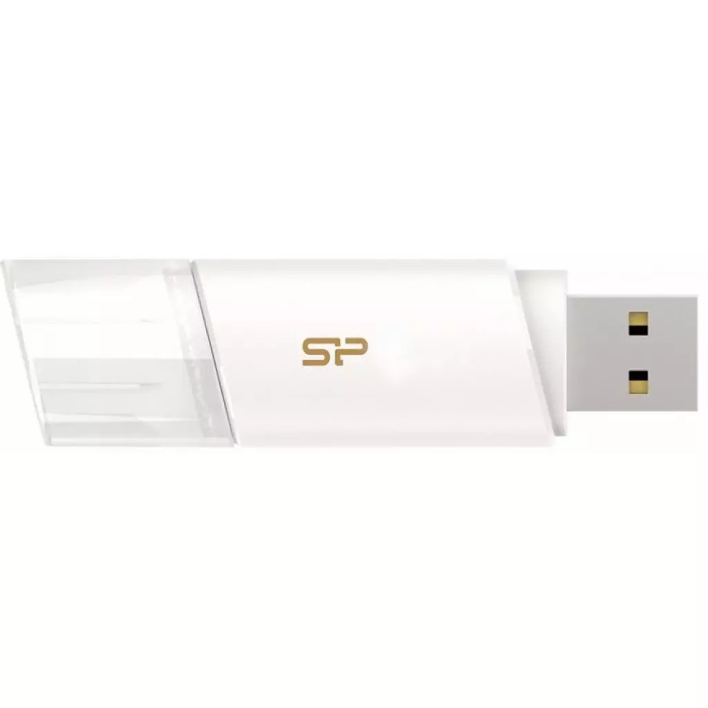 USB флеш накопитель Silicon Power 64GB Blaze B06 White USB 3.0 (SP064GBUF3B06V1W) - 3