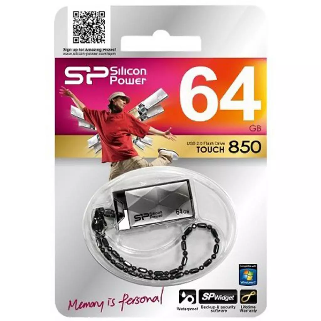 USB флеш накопитель Silicon Power 64GB Touch 850 Titanium USB 2.0 (SP064GBUF2850V1T) - 4 USB флеш накопитель Silicon Power 64GB Touch 850 Titanium USB 2.0 (SP064GBUF2850V1T) - 4