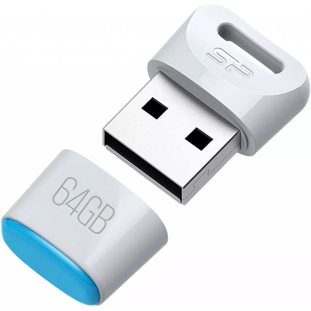USB флеш накопитель Silicon Power 64GB Touch T06 White USB 2.0 (SP064GBUF2T06V1W) - 2