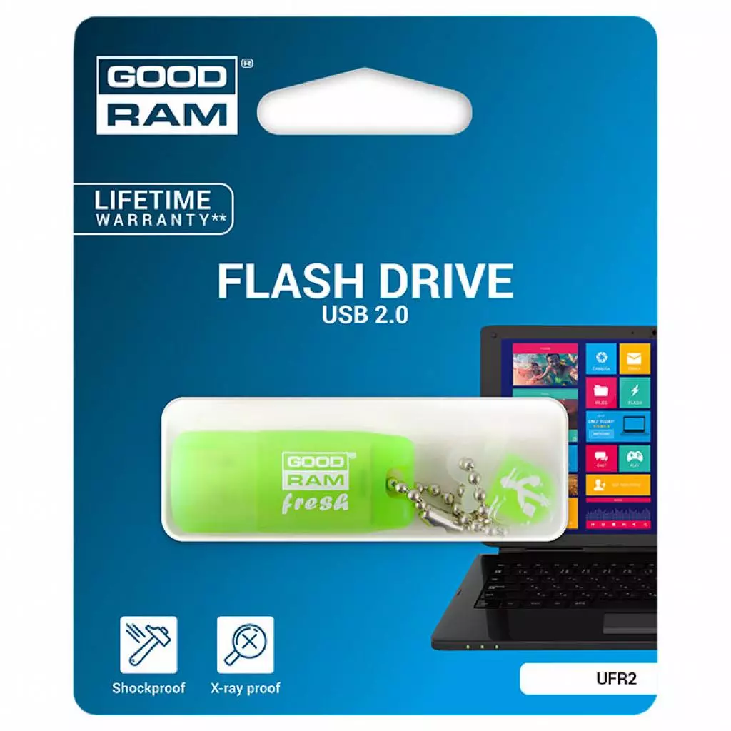 USB флеш накопитель Goodram 16GB UFR2 Fresh Lime USB 2.0 (UFR2-0160G0R11) - 2 USB флеш накопитель Goodram 16GB UFR2 Fresh Lime USB 2.0 (UFR2-0160G0R11) - 2
