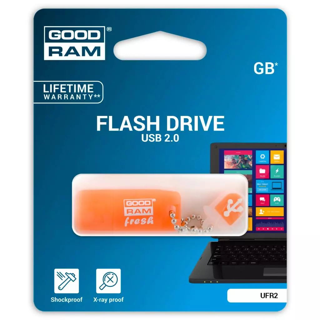 USB флеш накопитель Goodram 16GB UFR2 Fresh Orange USB 2.0 (UFR2-0160O0R11) - 2