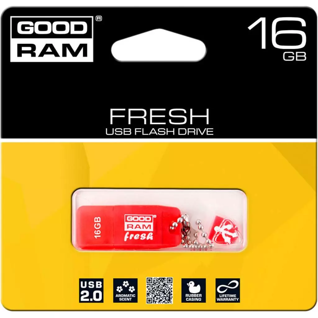 USB флеш накопитель Goodram 16GB UFR2 Fresh Strawberry USB 2.0 (UFR2-0160R0R11) - 2