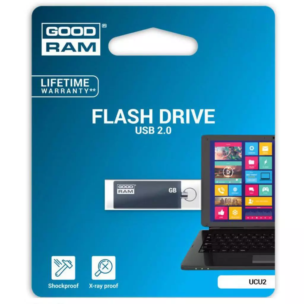 USB флеш накопитель Goodram 32GB UCU2 Cube Graphite USB 2.0 (UCU2-0320E0R11) - 1 USB флеш накопитель Goodram 32GB UCU2 Cube Graphite USB 2.0 (UCU2-0320E0R11) - 1