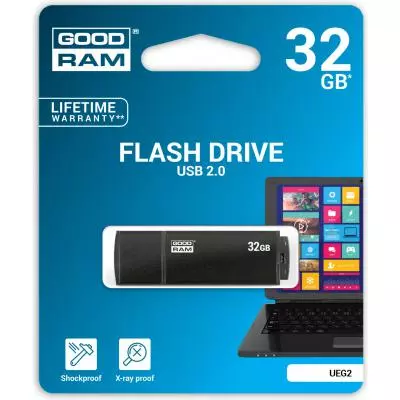 USB флеш накопитель Goodram 32GB UEG2 Edge Black USB 2.0 (UEG2-0320K0R11) - 3 USB флеш накопитель Goodram 32GB UEG2 Edge Black USB 2.0 (UEG2-0320K0R11) - 3