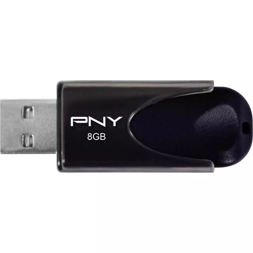 USB флеш накопитель PNY flash 8GB Attache4 Black USB 2.0 (FD8GBATT4-EF) - 1