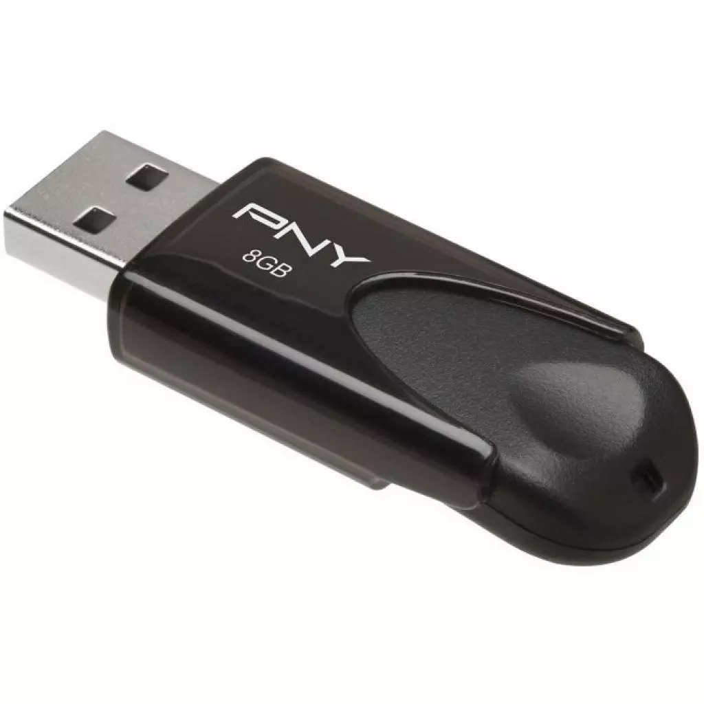 USB флеш накопитель PNY flash 8GB Attache4 Black USB 2.0 (FD8GBATT4-EF) - 2