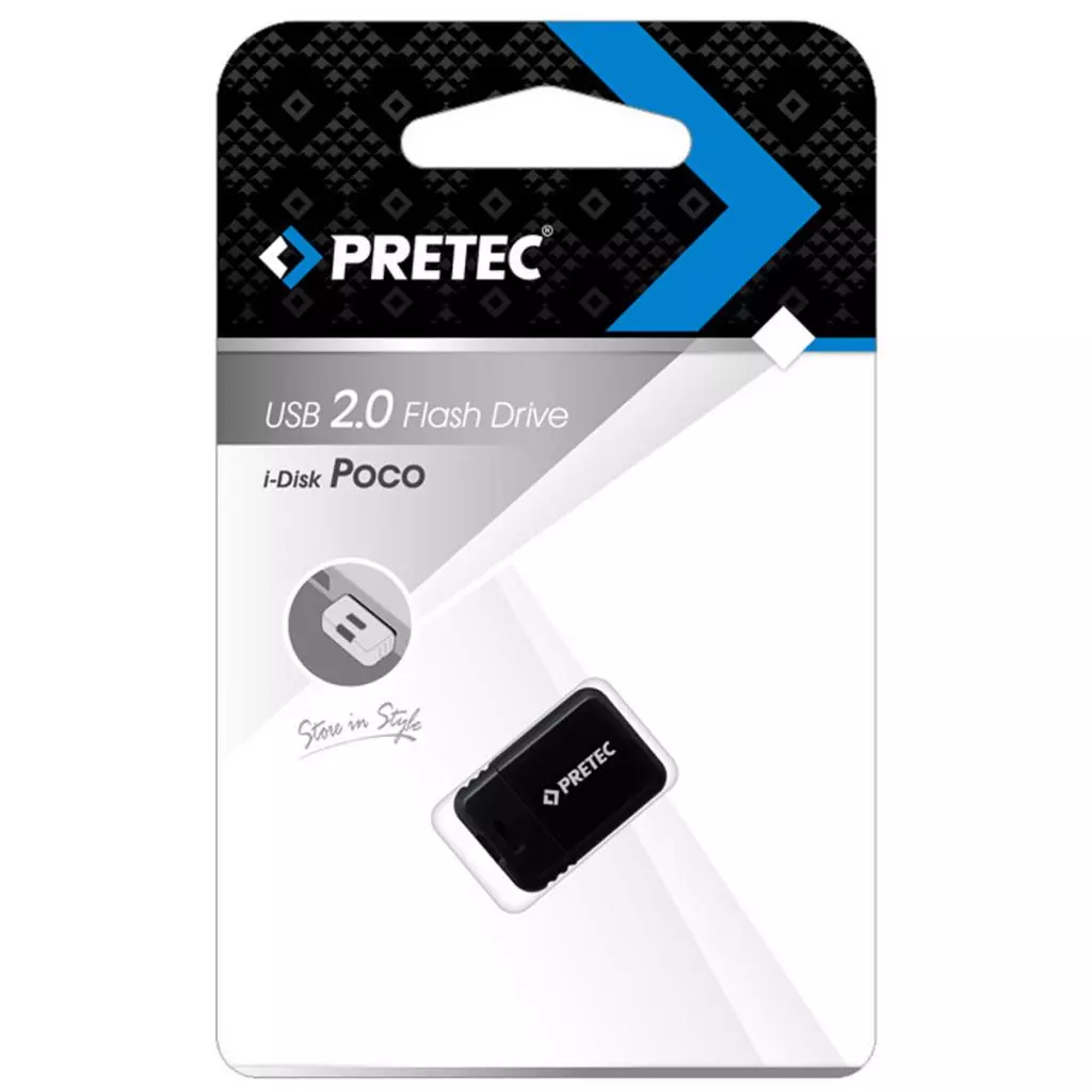 USB флеш накопитель Pretec 8GB i-Disk Poco Black USB 2.0 (POC08G-B) - 2 USB флеш накопитель Pretec 8GB i-Disk Poco Black USB 2.0 (POC08G-B) - 2