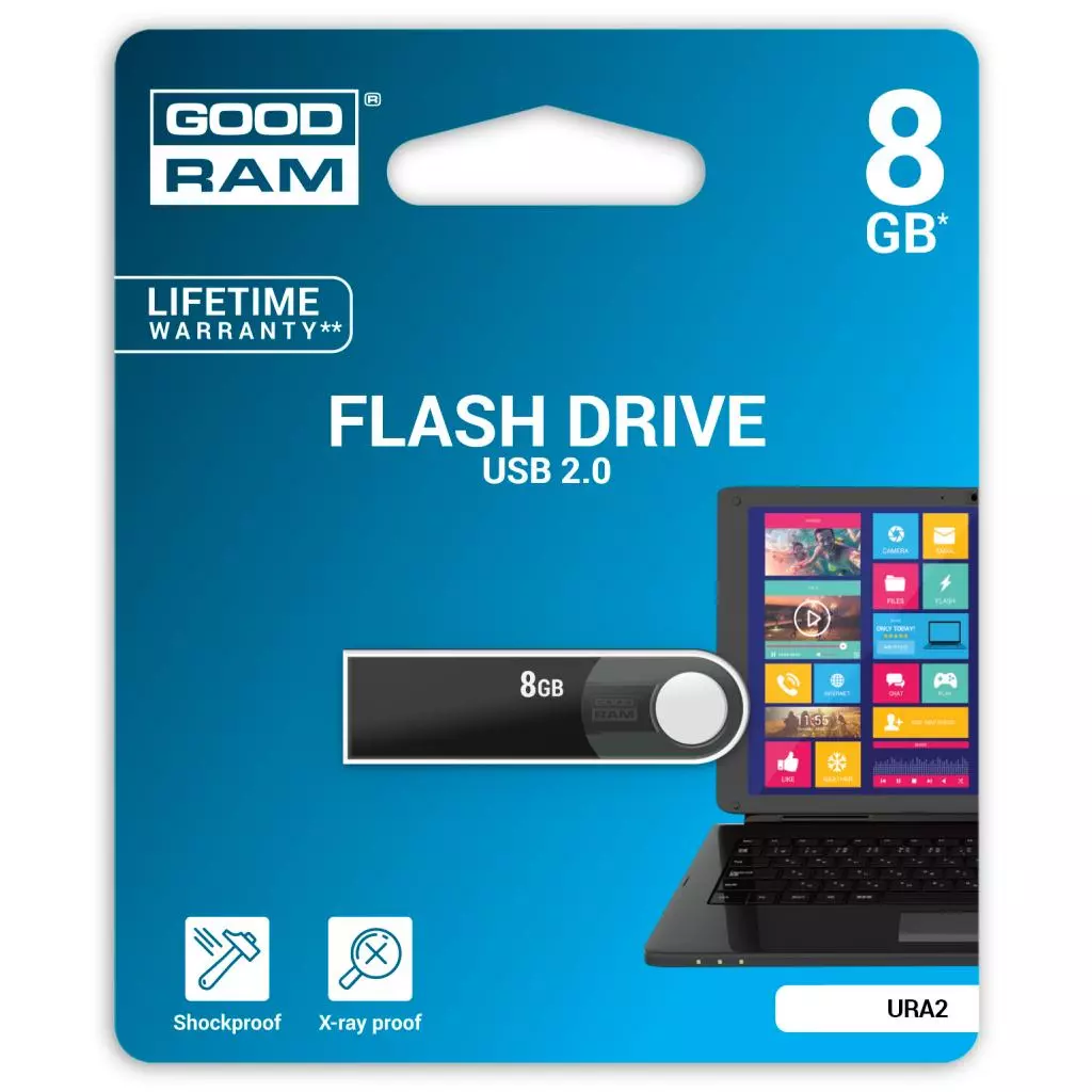 USB флеш накопитель Goodram 8GB URA2 Black USB 2.0 (URA2-0080K0R11) - 3 USB флеш накопитель Goodram 8GB URA2 Black USB 2.0 (URA2-0080K0R11) - 3