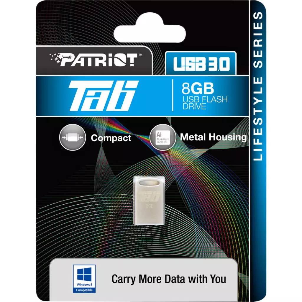 USB флеш накопитель Patriot 8GB Tab USB 3.0 (PSF8GTAB3USB) - 5 USB флеш накопитель Patriot 8GB Tab USB 3.0 (PSF8GTAB3USB) - 5