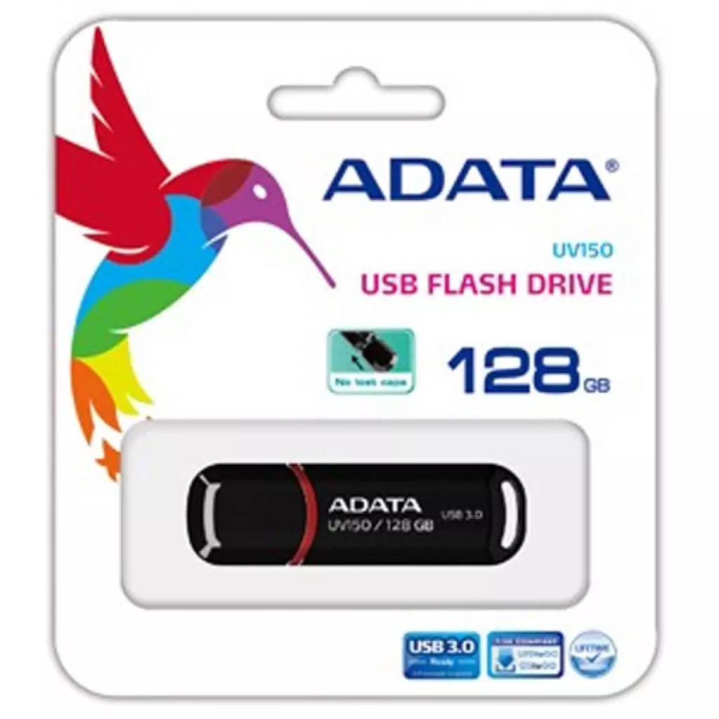 USB флеш накопитель ADATA 128GB UV150 Black USB 3.0 (AUV150-128G-RBK) - 5 USB флеш накопитель ADATA 128GB UV150 Black USB 3.0 (AUV150-128G-RBK) - 5