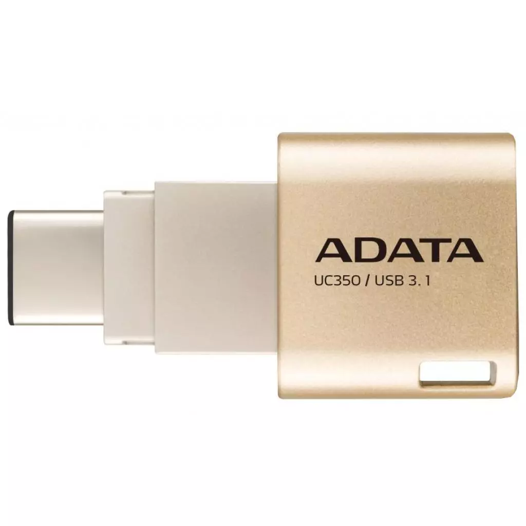 USB флеш накопитель ADATA 32GB UC350 Gold USB 3.1/Type-C (AUC350-32G-CGD) - 1 USB флеш накопитель ADATA 32GB UC350 Gold USB 3.1/Type-C (AUC350-32G-CGD) - 1
