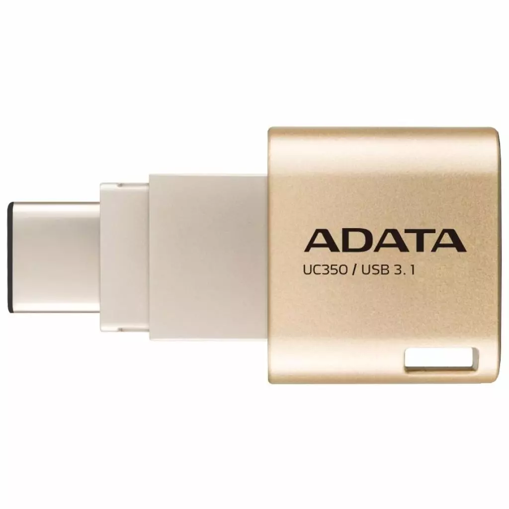 USB флеш накопитель ADATA 64GB UC350 Gold USB 3.1/Type-C (AUC350-64G-CGD) - 1 USB флеш накопитель ADATA 64GB UC350 Gold USB 3.1/Type-C (AUC350-64G-CGD) - 1