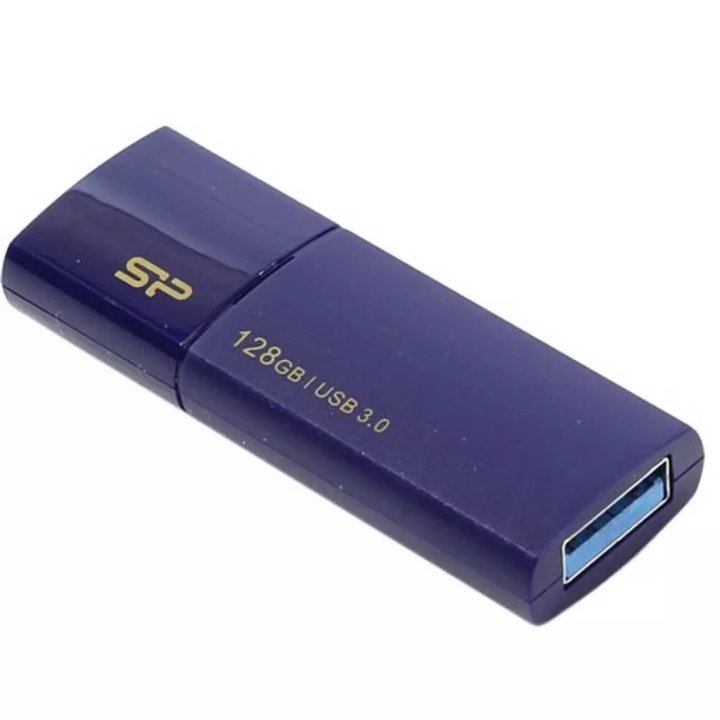 USB флеш накопитель Silicon Power 128GB Blaze B05 Blue USB 3.0 (SP128GBUF3B05V1D) - 2