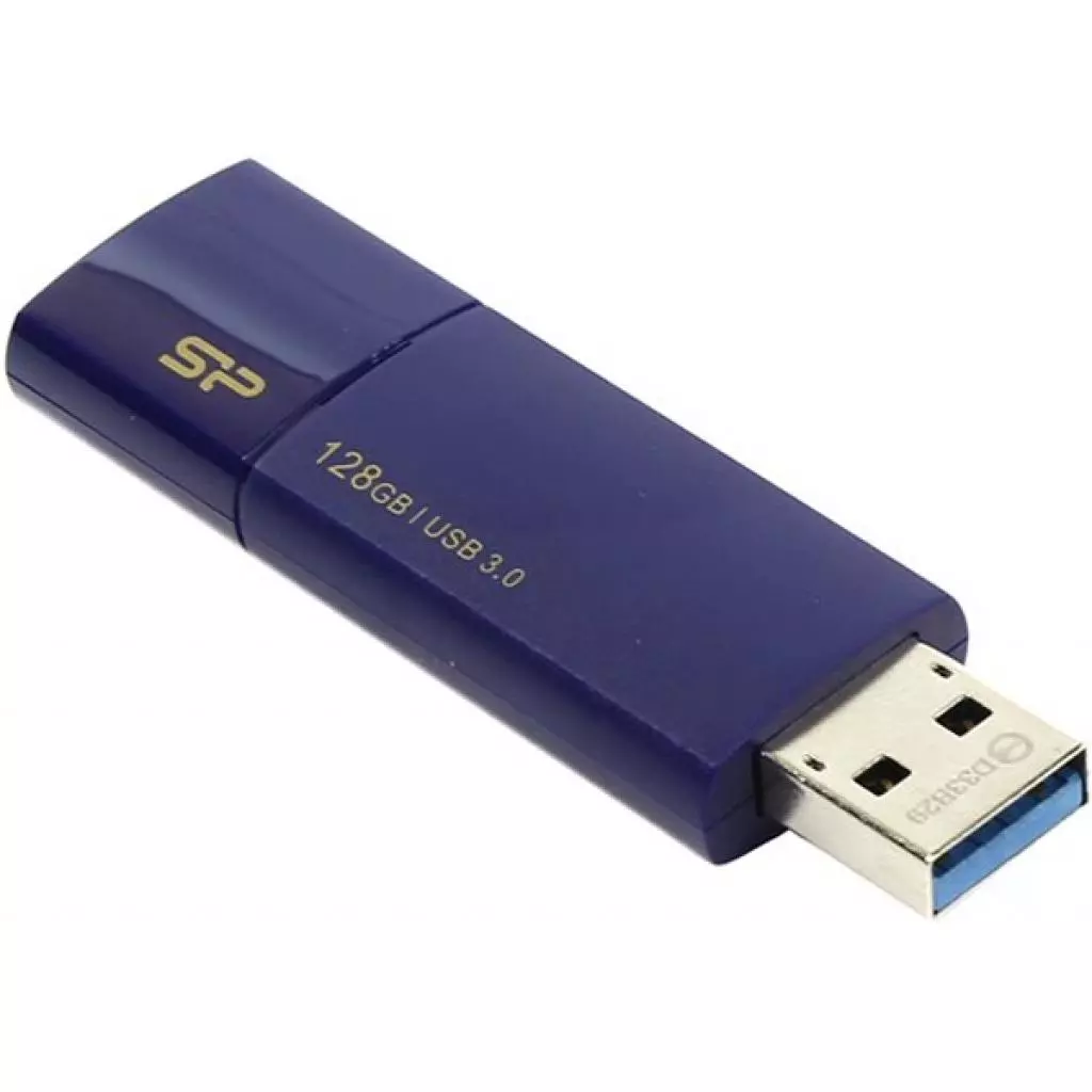 USB флеш накопитель Silicon Power 128GB Blaze B05 Blue USB 3.0 (SP128GBUF3B05V1D) - 3