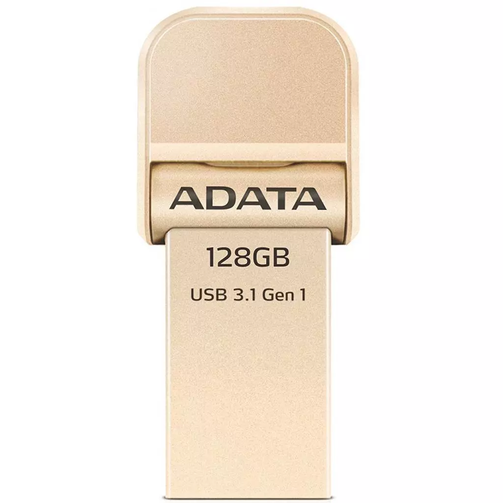 USB флеш накопитель ADATA 128GB I920 Gold USB 3.1 Gen1 /Lightning (AAI920-128G-CGD)