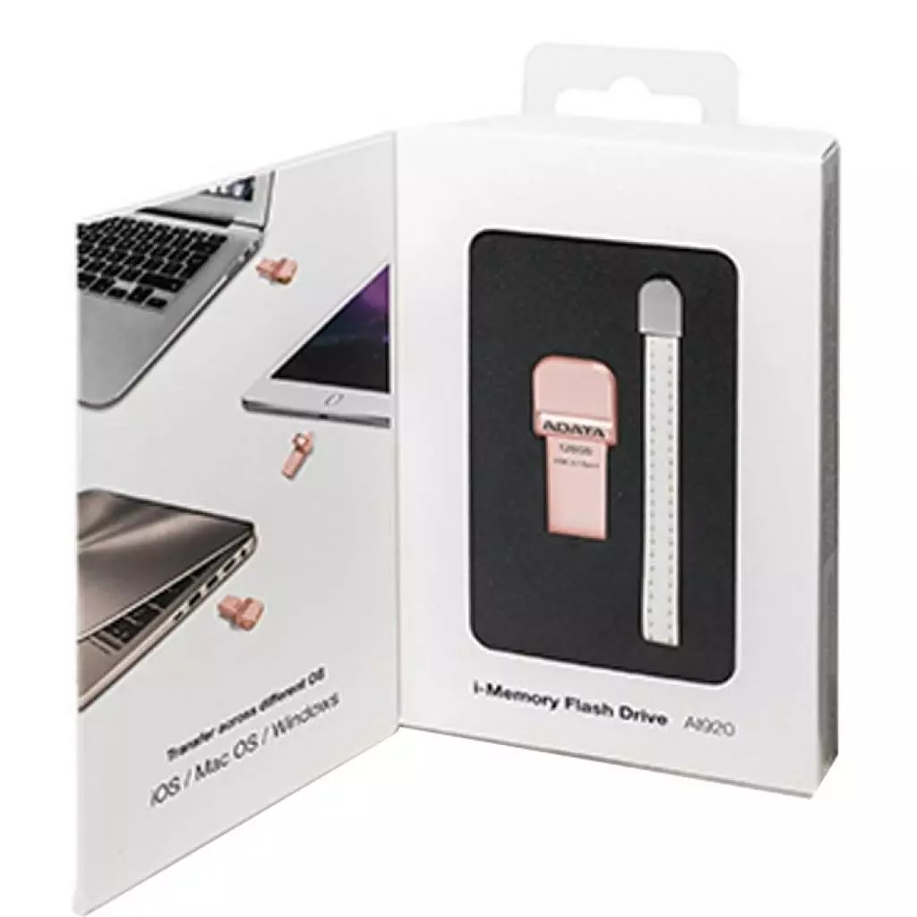 USB флеш накопитель ADATA 128GB I920 Rose Gold USB 3.1 Gen1 /Lightning (AAI920-128G-CRG) - 5 USB флеш накопитель ADATA 128GB I920 Rose Gold USB 3.1 Gen1 /Lightning (AAI920-128G-CRG) - 5