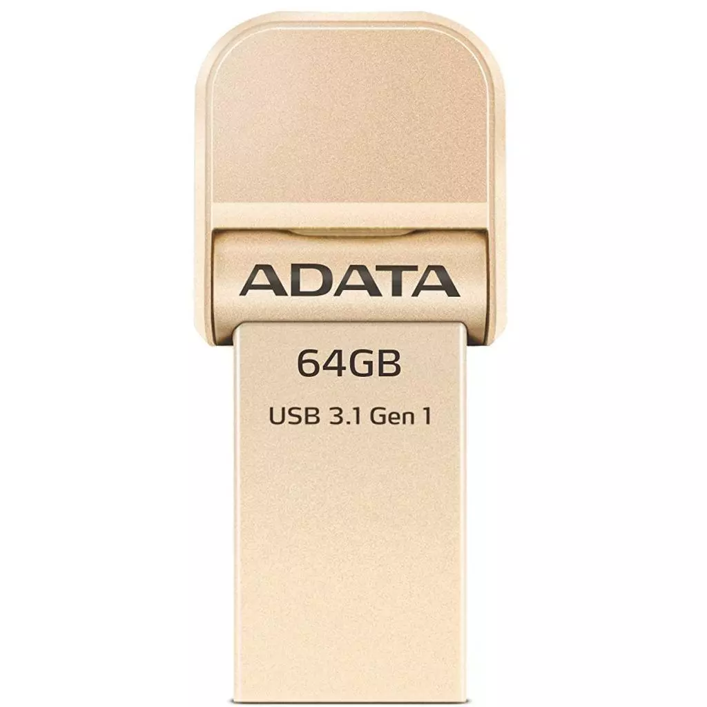 USB флеш накопитель ADATA 64GB I920 Gold USB 3.1 Gen1 /Lightning (AAI920-64G-CGD)