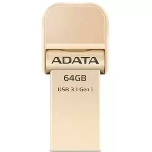 USB флеш накопитель ADATA 64GB I920 Gold USB 3.1 Gen1 /Lightning (AAI920-64G-CGD)