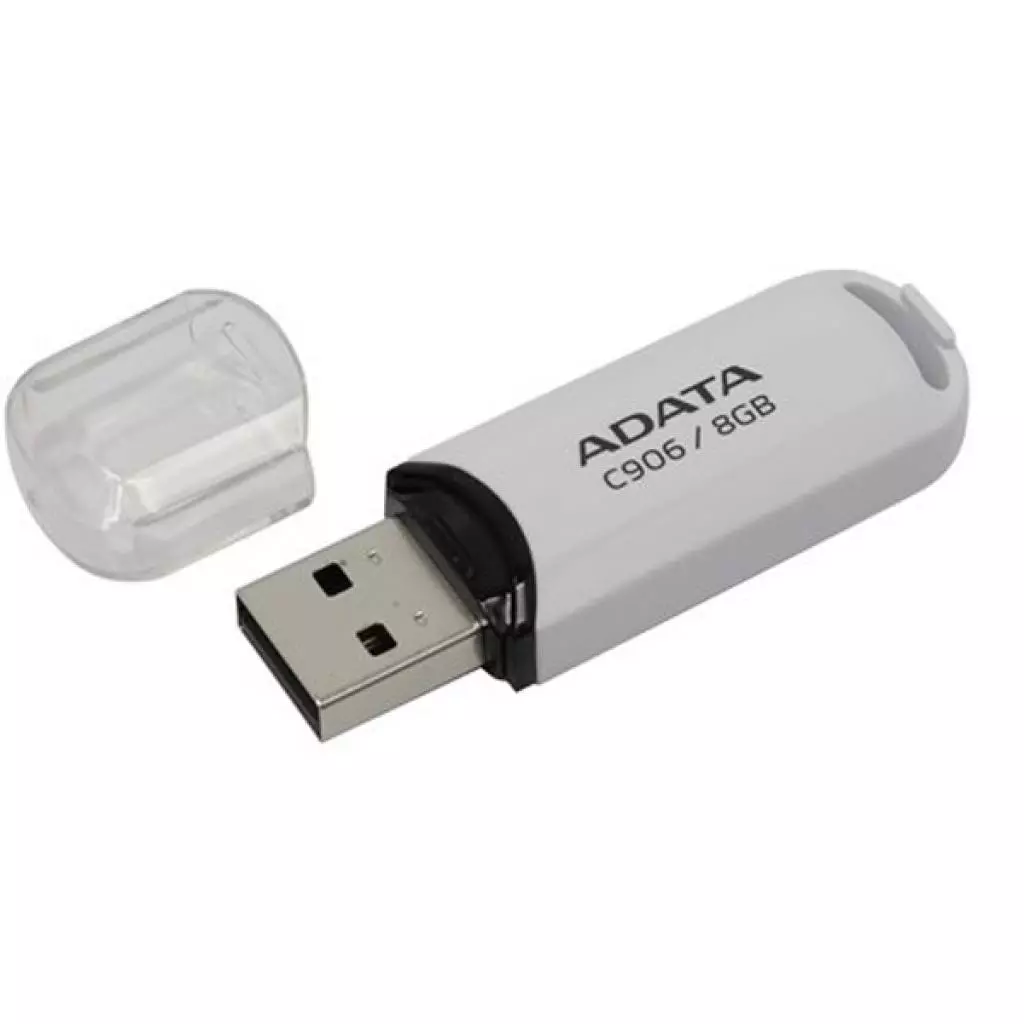 USB флеш накопитель ADATA 8GB C906 White USB 2.0 (AC906-8G-RWH) - 2 USB флеш накопитель ADATA 8GB C906 White USB 2.0 (AC906-8G-RWH) - 2